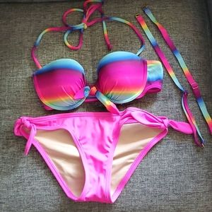 Victoria Secret Rainbow Bikini XS 32B